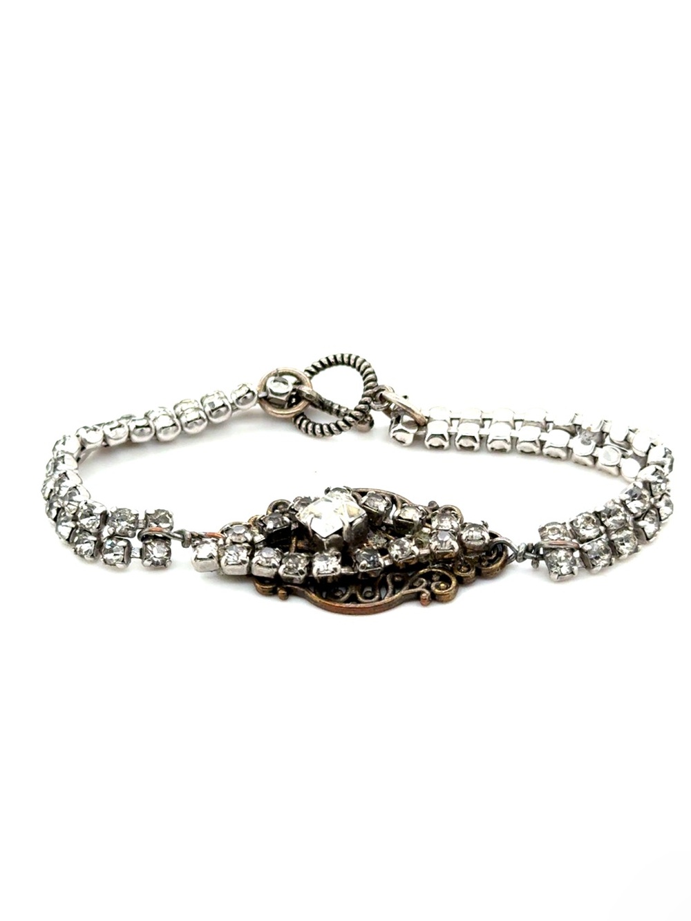 Crystal RhinestoneToggle Bracelet (e5)‎
